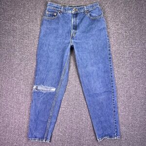 VTG 90s Levis 550 Jeans Women 12 Retro Relaxed Tapered‎ High Rise Distressed USA